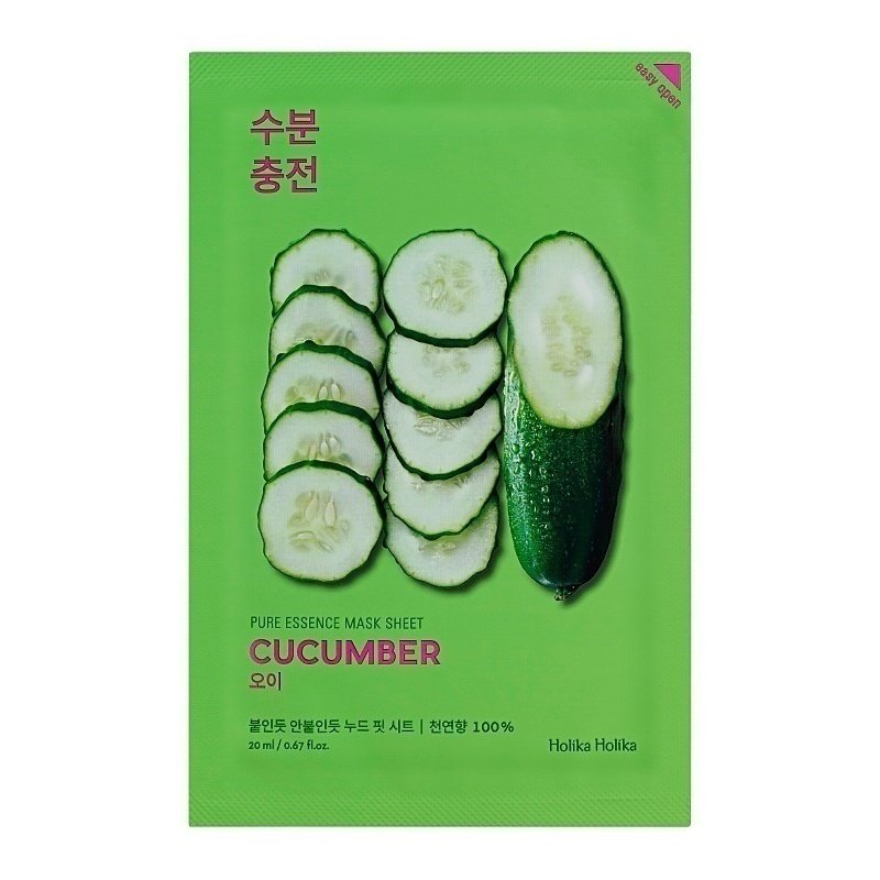 Holika Holika Pure Essence Mask Sheet Cucumber – veido kaukė